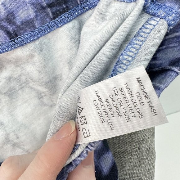 Woman Within Women's Stretch Cotton Bike Short 18/20 Petite L Purple Tie Dye - Picture 6 of 6